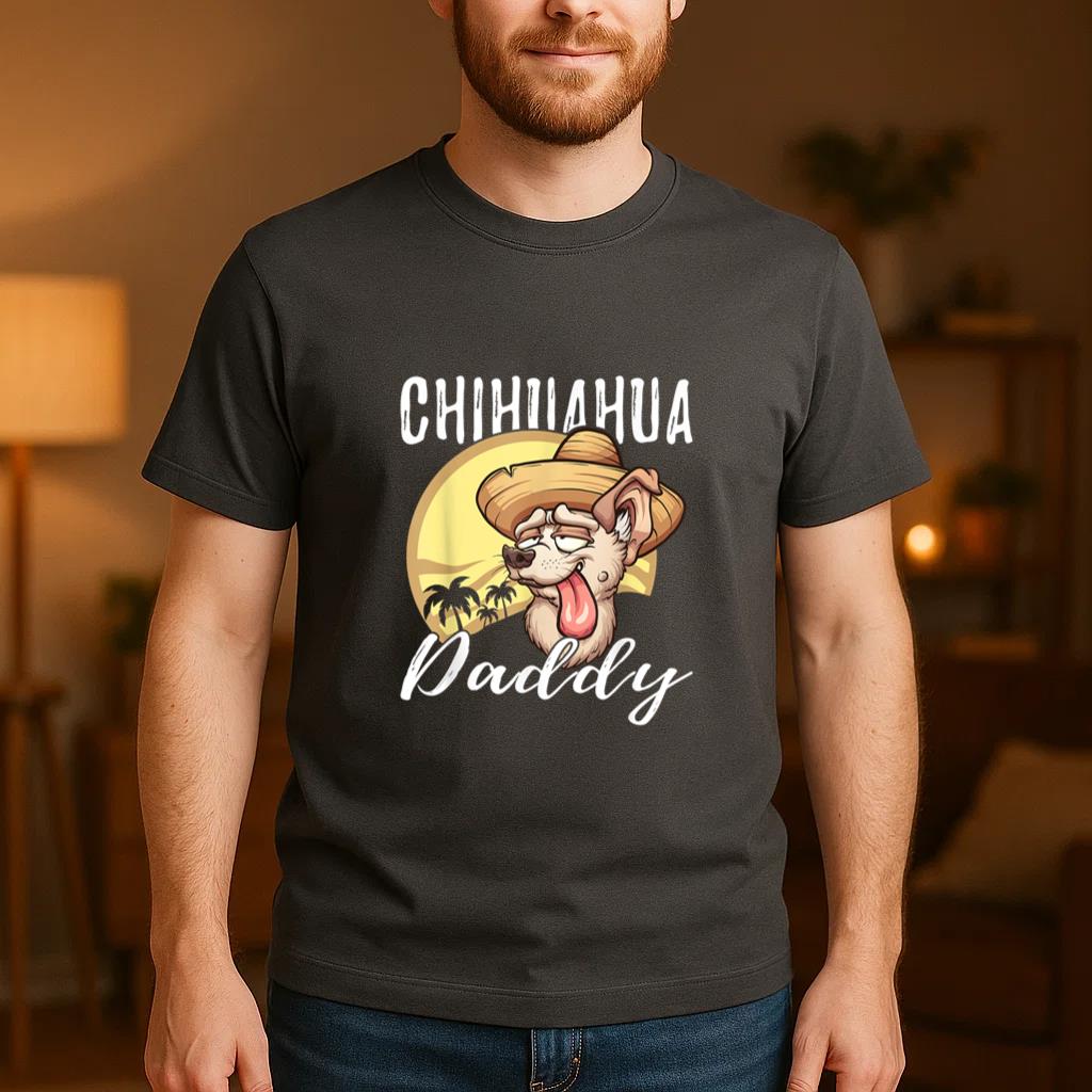 Chihuahua Daddy Dog Dad Father T-Shirt image 3