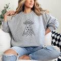 Whimsical Ufo Mountain Design Sweatshirt image 0