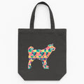 Akita Abstract Color Summer Puppy Dog Tote Canvas Bag image 0
