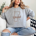 The State Of Vermont Is Shown Sweatshirt image 0