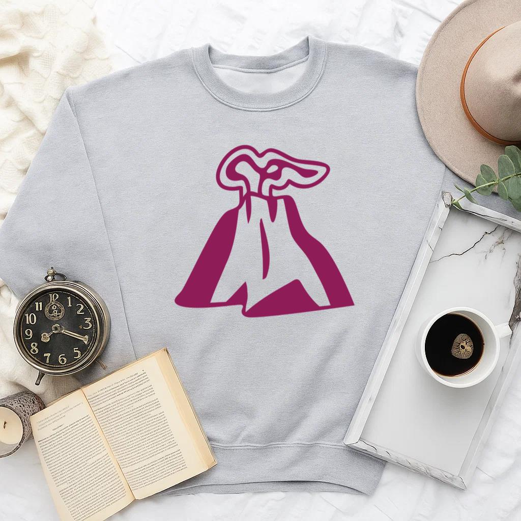 Volcano Mountain Detailed Silhouette Sweatshirt image 1