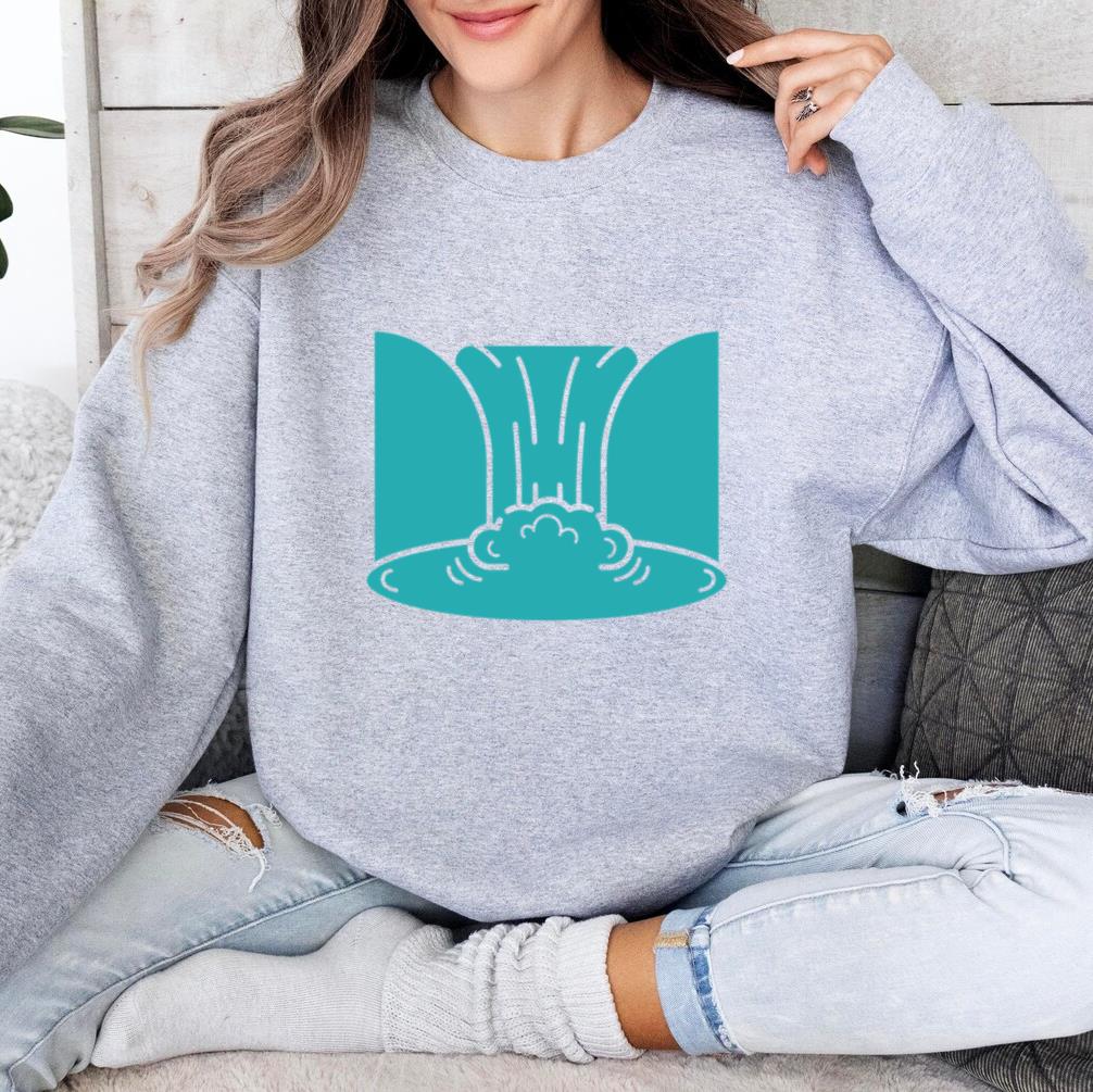 Waterfall Landscape Icon Sweatshirt image 3