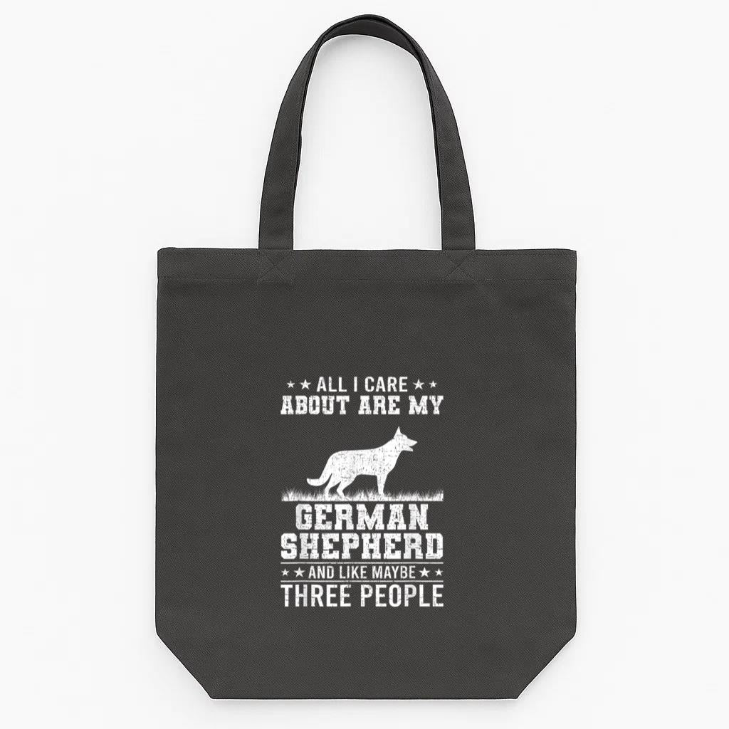 All I Care About Are My German Shepherd Dog Tote Canvas Bag image 0