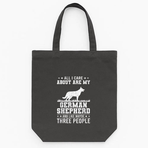 All I Care About Are My German Shepherd Dog Tote Canvas Bag image 0
