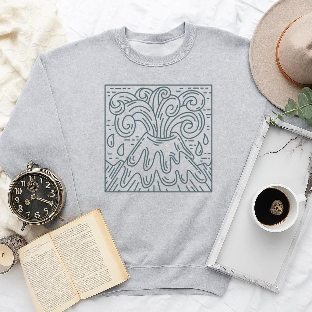 Volcano Mountain Eruption Sweatshirt image 1