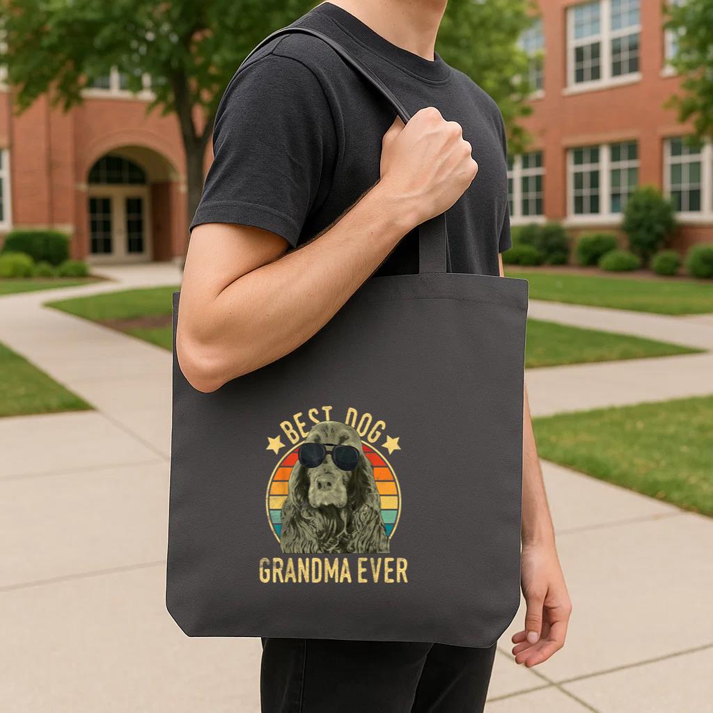 Best Dog Grandma Ever Tote Canvas Bag image 3