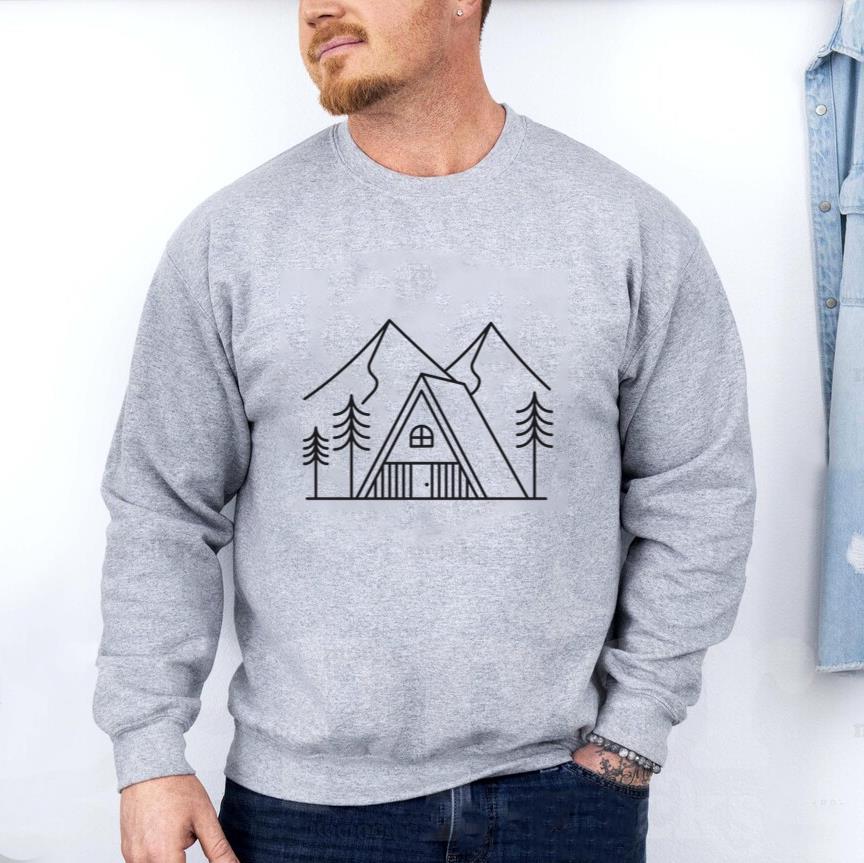 Triangular Cabin In The Mountains Stroke Sweatshirt image 2