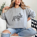 Walking Polygonal Stroke Deer Sweatshirt image 0