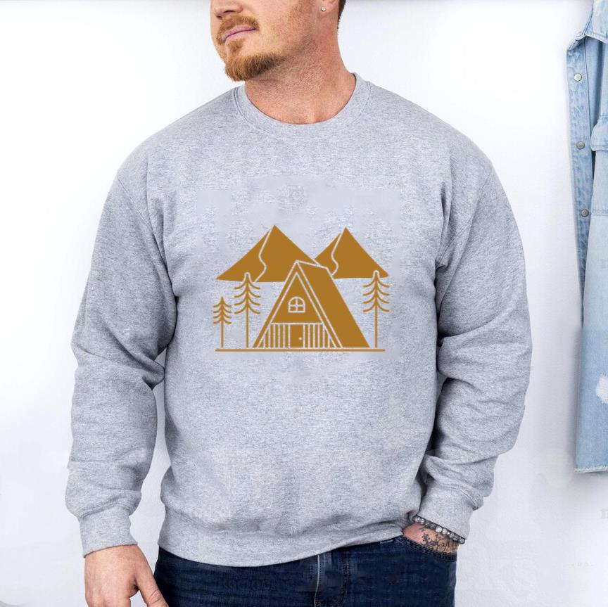 Triangular Cabin In The Mountains Cut Out Sweatshirt image 2
