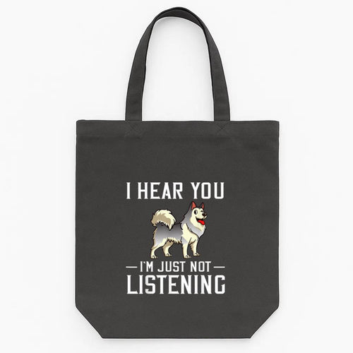 Alaskan Malamute Dog I Hear You Dog Tote Canvas Bag image 0