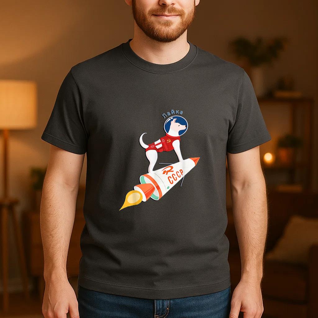 CCCP Original Laika Space Dog T-Shirt image 3