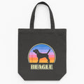 Beagle Vintage Sunset Dog Tote Canvas Bag image 0