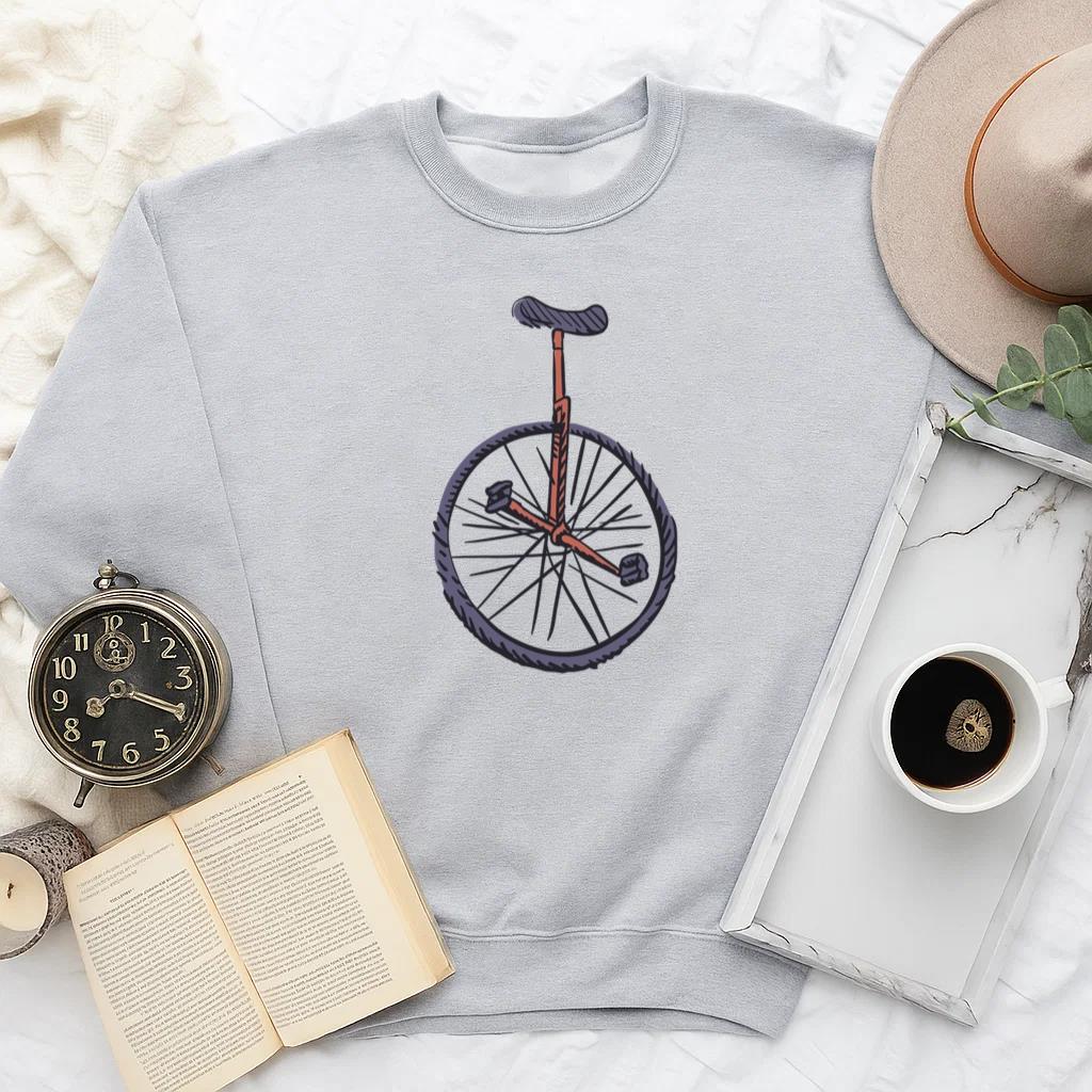 Unicycle Drawing Sweatshirt image 1