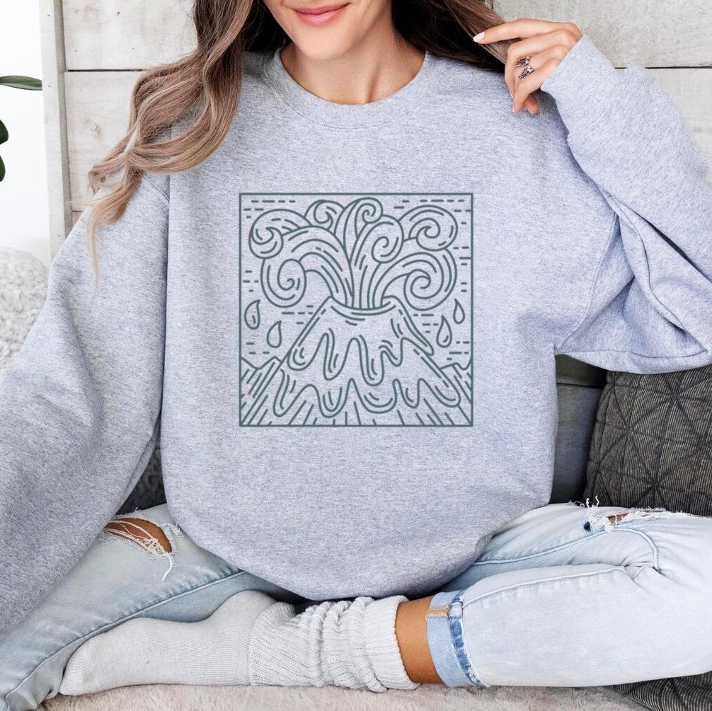 Volcano Mountain Eruption Sweatshirt image 3