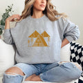 Triangular Cabin In The Mountains Cut Out Sweatshirt image 0