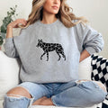 Walking Cut Out Polygonal Wolf Sweatshirt image 0