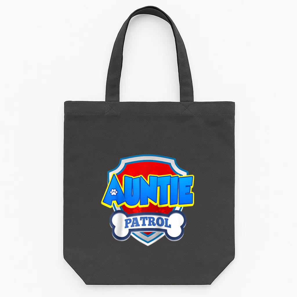 Auntie Patrol Dog Tote Canvas Bag image 0
