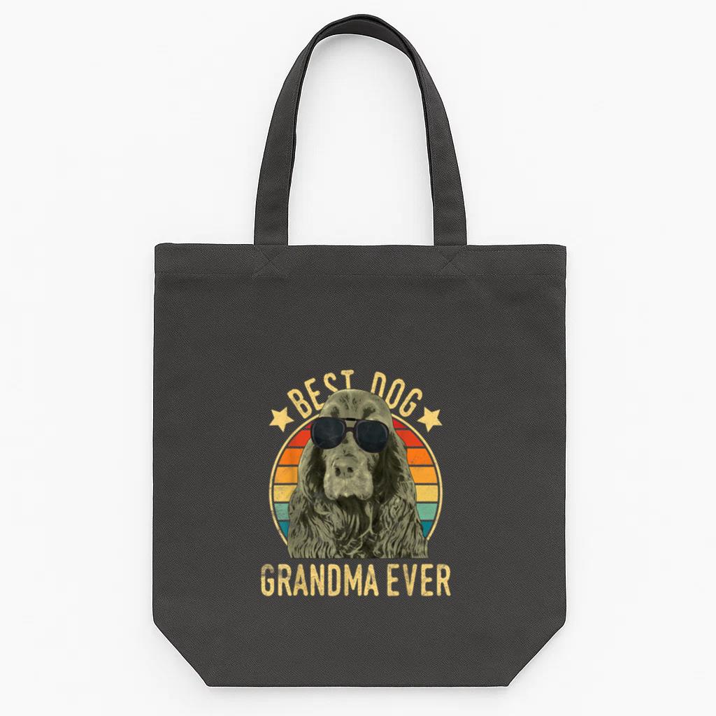 Best Dog Grandma Ever Tote Canvas Bag image 0
