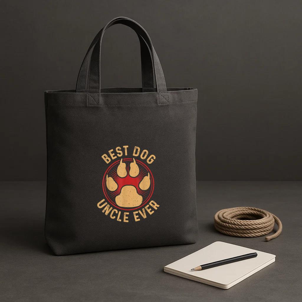 Best Dog Uncle Ever Dog Tote Canvas Bag image 1