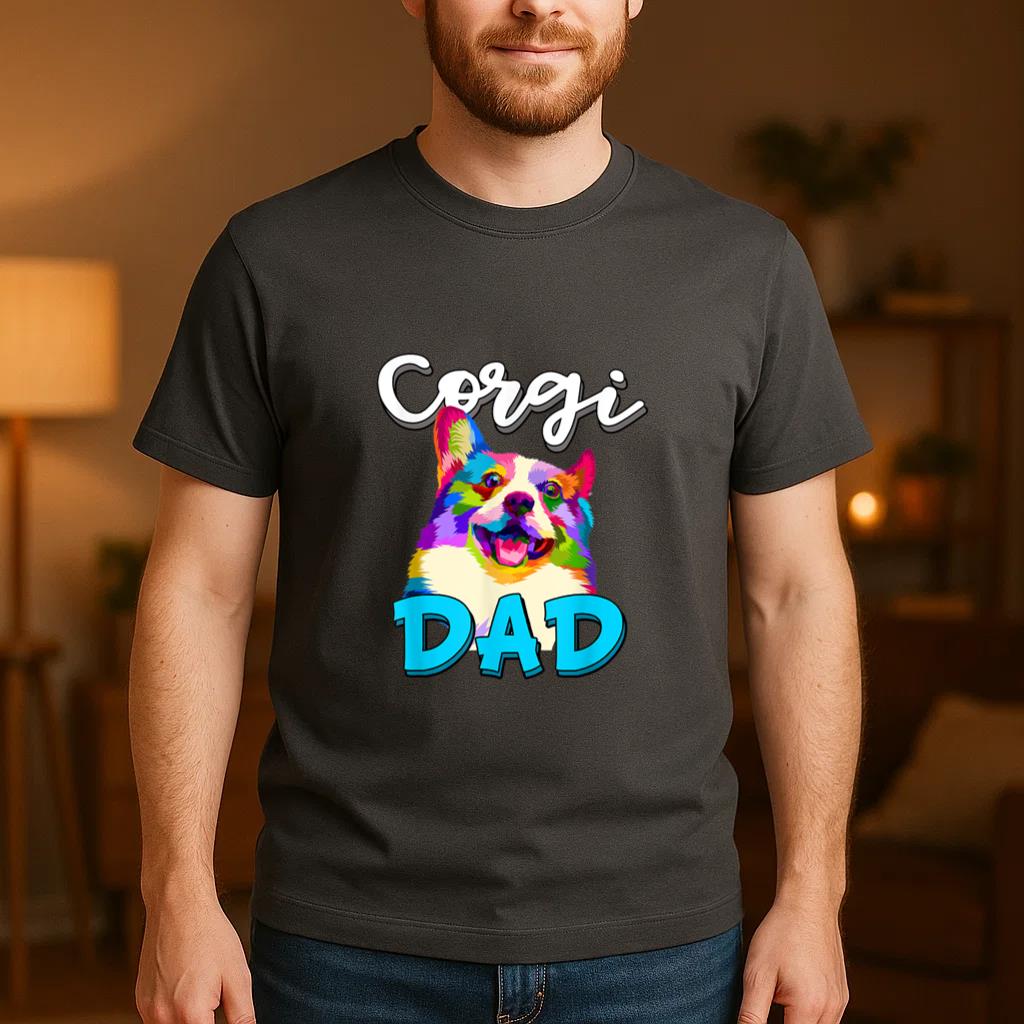 Corgi Dad Funny Corgi Dog T-Shirt image 3