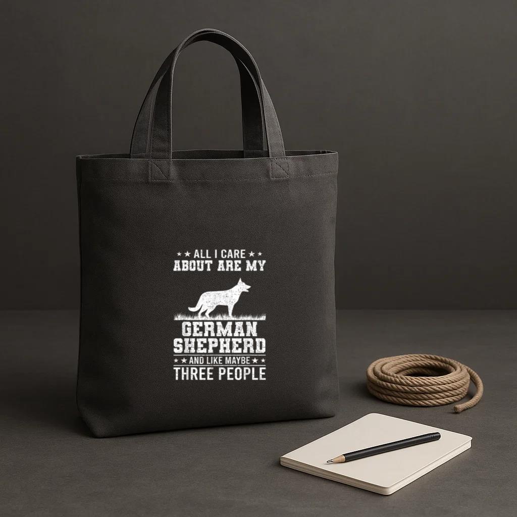 All I Care About Are My German Shepherd Dog Tote Canvas Bag image 1