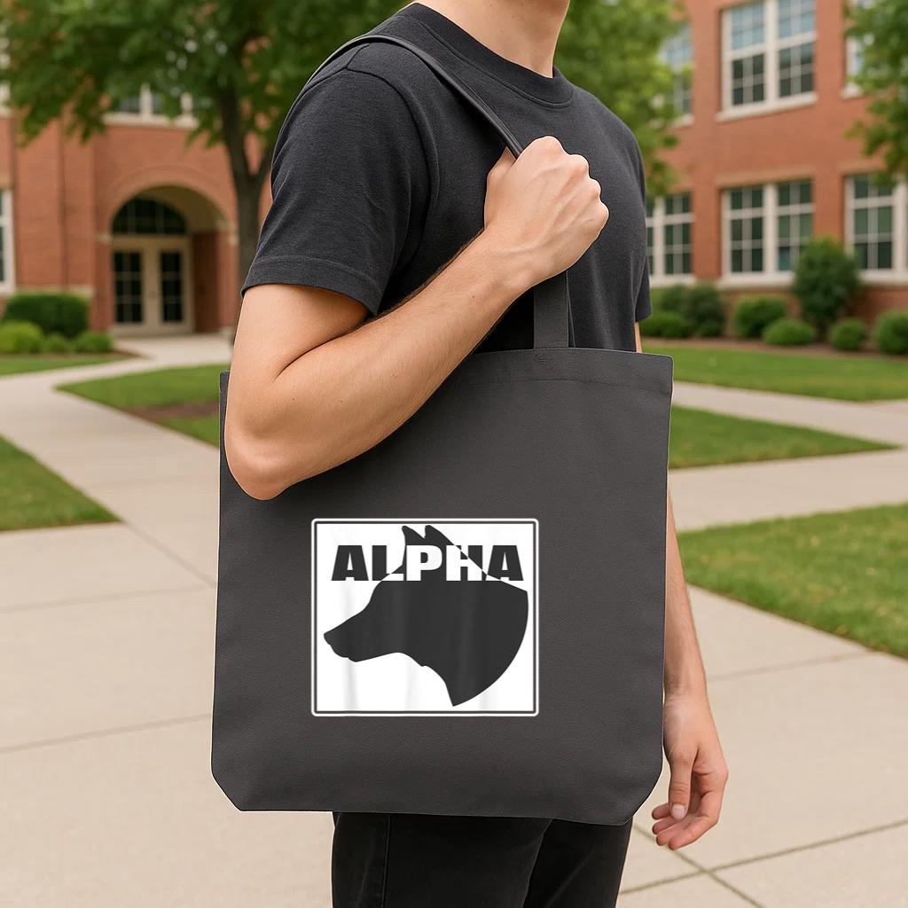 Alpha Dog Vintage Tote Canvas Bag image 3