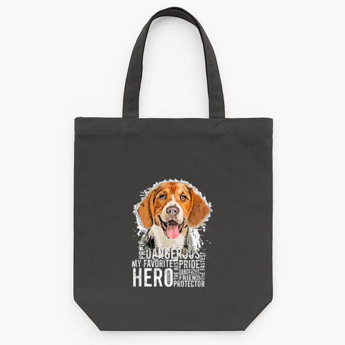 Beautiful Hero Beagle Dog Tote Canvas Bag image 0