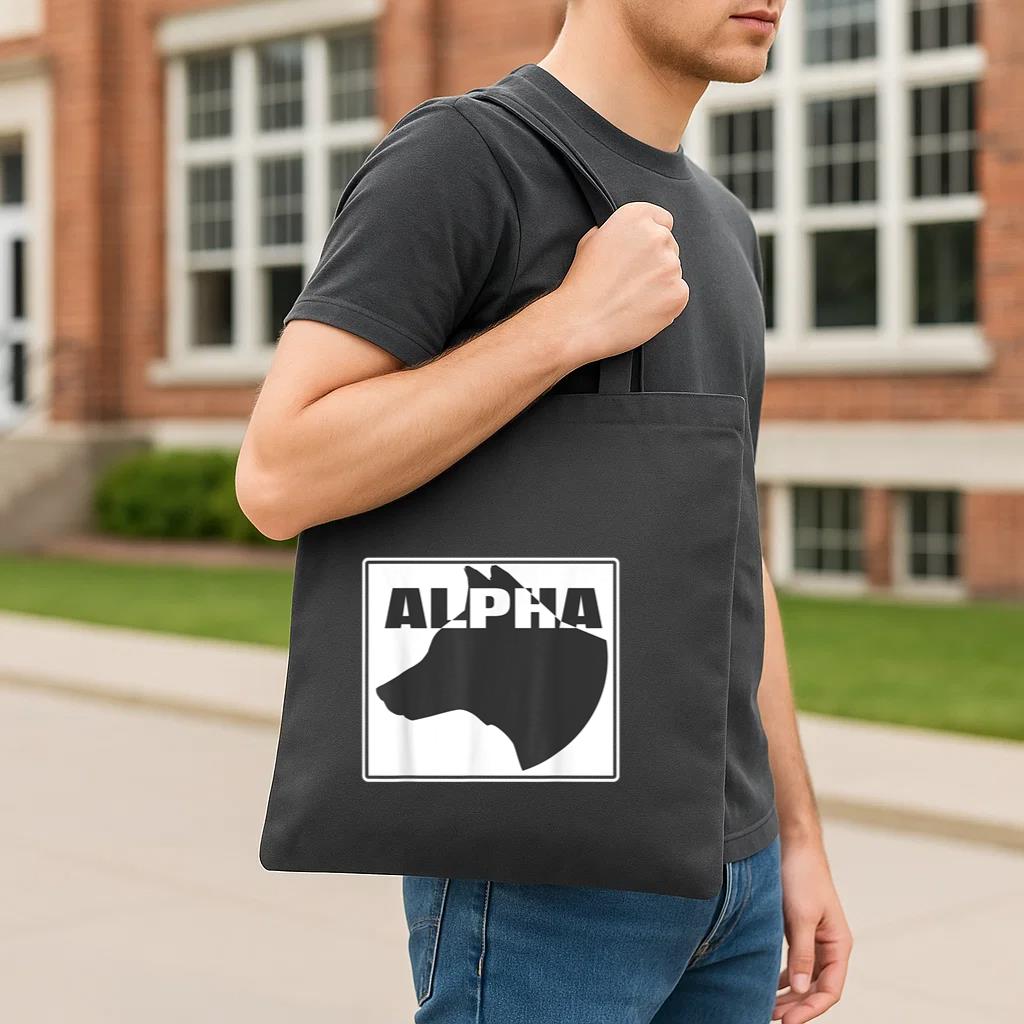 Alpha Dog Vintage Tote Canvas Bag image 2