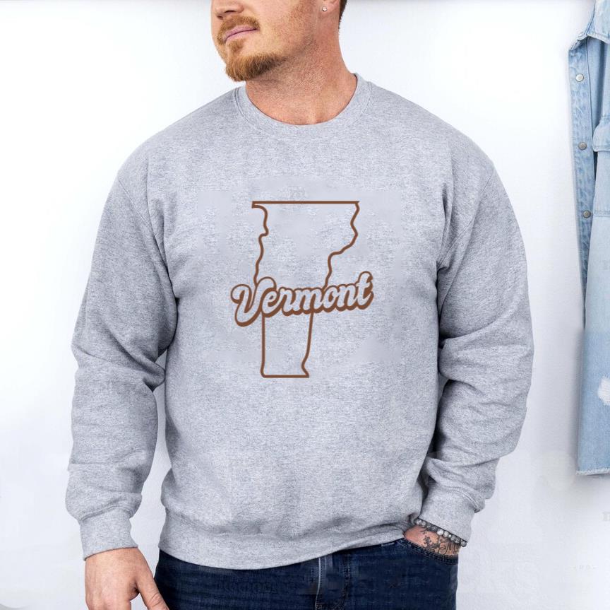 The State Of Vermont Is Shown Sweatshirt image 2