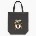 American Bulldog Soldier Veteran Dog Tote Canvas Bag image 0
