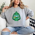 Vintage Camping Lantern Design With Mountain Scene Sweatshirt image 0