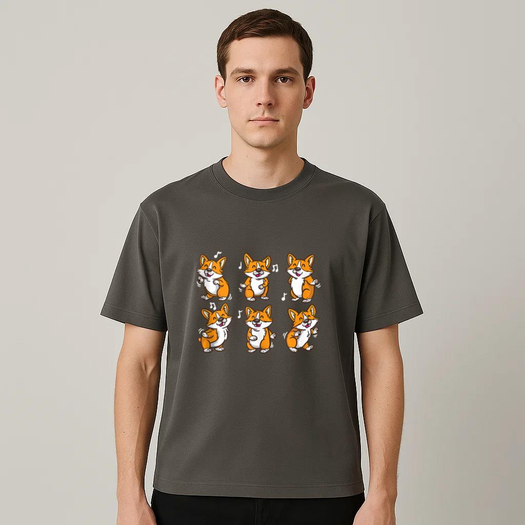 Cute Floss Dancing Corgi Puppies Dog T-Shirt image 1