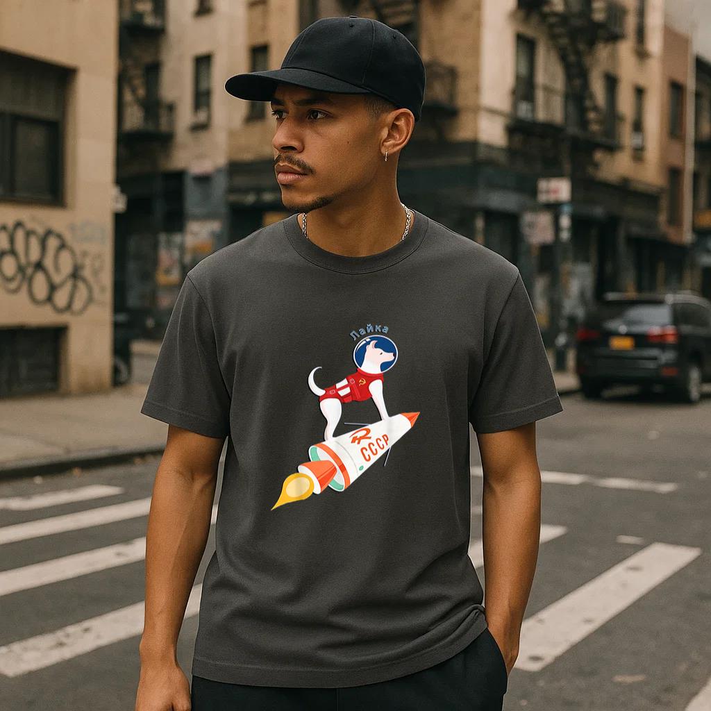 CCCP Original Laika Space Dog T-Shirt image 2